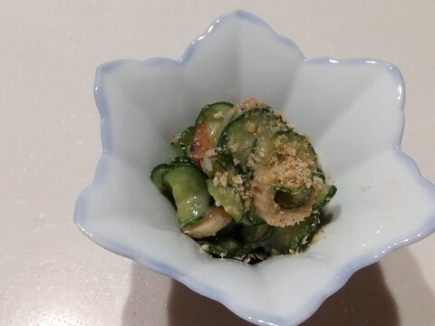 簡単に副菜！胡瓜とちくわとあみつけの酢味噌あえ